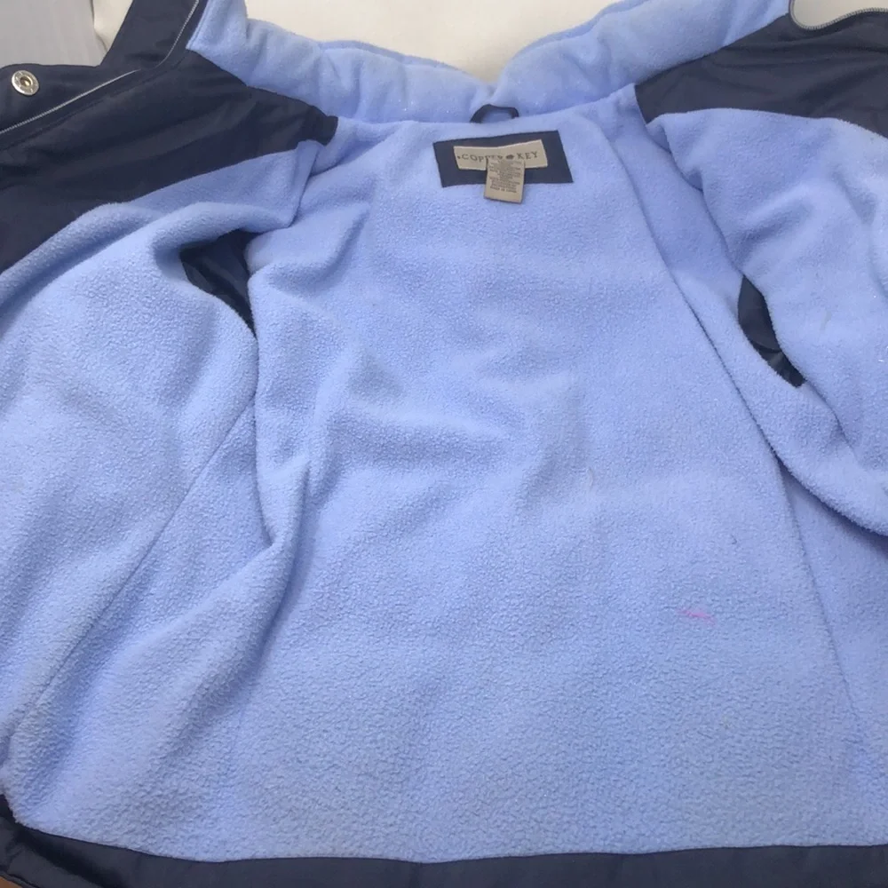 Copper Key Puffer Jacket Girls Size M(10/12) Navy Blue Ski/Winter Coat